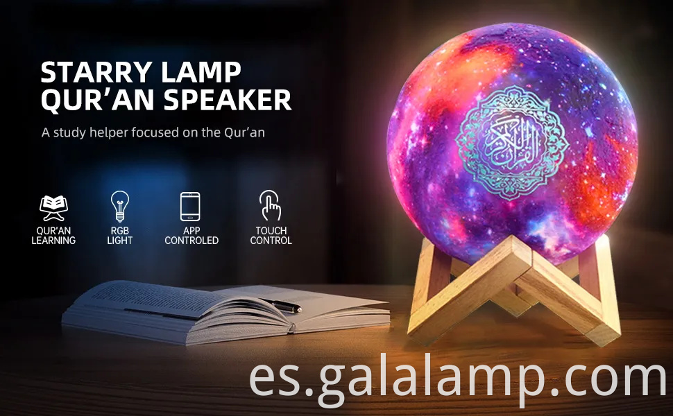 Altavoz del Corán portátil de Ramadán con control de aplicaciones y soporte de varios idiomas